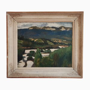 Edouard Arthur, Paysage, 1946, Olio su tela, Incorniciato