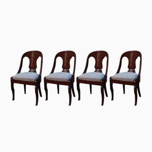 Mahogany Gondola Chairs, 1960s, Set of 4