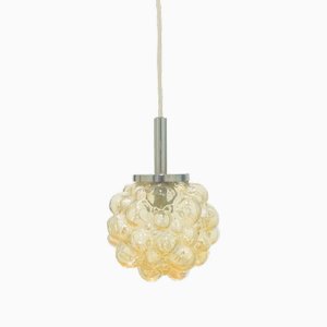 Mid-Century Modern Amber Bubble Glass Ceiling Light attributed to Helena Tynell for Limburg, Germany, 1960s