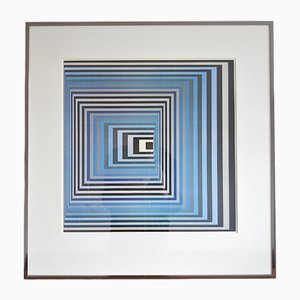 Victor Vasarely, Kunstdruck Shorewood New York, 1970er, Lithographie, gerahmt