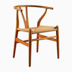 CH24 Wishbone Chair in Beech by Hans Wegner for Carl Hansen, Denmark, 1960s