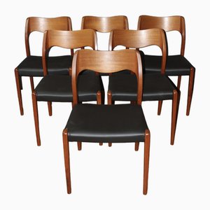 Skandinavische Stühle von Niels Otto Møller, 1960er, 6er Set