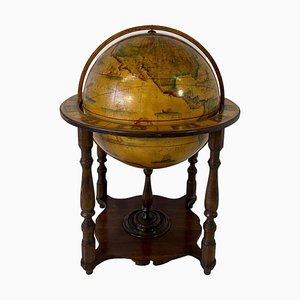 Italian Wood Globe, 1970s