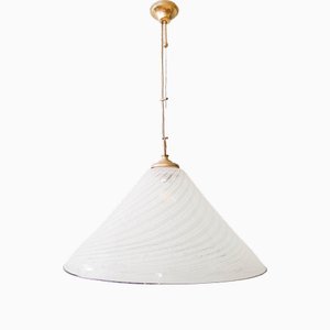 Large Vintage Swirled Murano Glass Pendant Lamp from La Murrina, Italy, 1970s