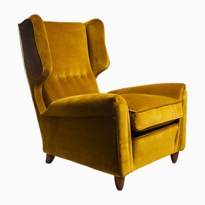 Italian Wingback Chair by Melchiorre Bega, 1950s