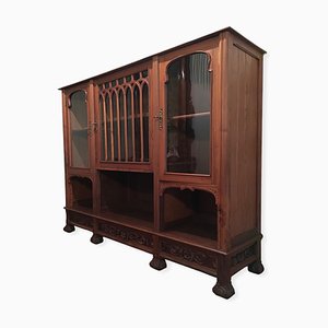 Credenza modernista in quercia con vetrina