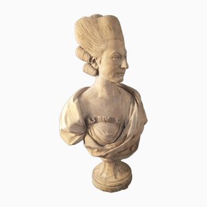 Buste de Marie-Antoinette, Fin des années 1700, Terre Cuite