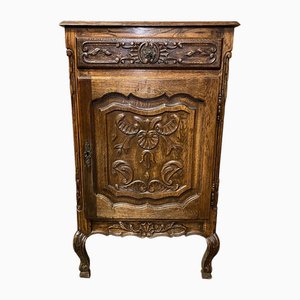 Small French Carved Oak Cabinet, 1930s