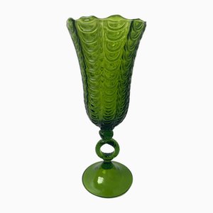 Large Vintage Handcrafted Murano Glass Chalice in the style of Carlo Scarpa, 1950s