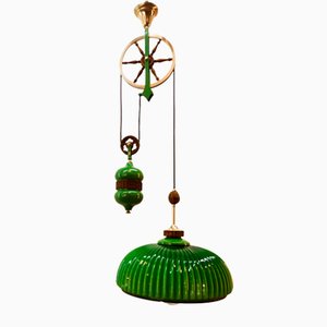 Lampe à Suspension en Verre Vert