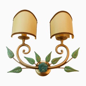 Brass and Vellum Wall Sconce
