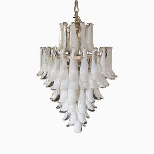 Vintage Murano Glass Chandelier with Glass Petals, 1983