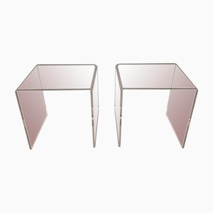 Small Acrylic Glass Side Table, Set of 2