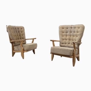 Big Rest Armchairs by Guillerme Et Chambron for Votre Maison, 1950s, Set of 2