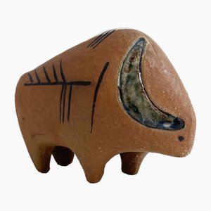Bison aus Keramik von Lisa Larson für Gustavsberg, 1960er