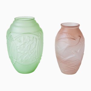 Art Deco French Vases, 1920s, Set of 2