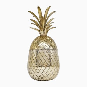 Ananas en Laiton Plaqué Argent, 1960s