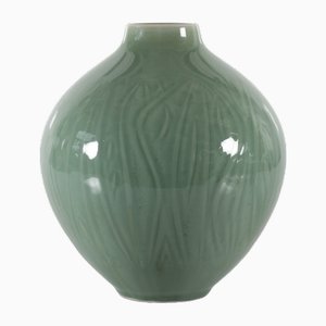 Vaso grande Art Dusty verde di Nils Thorsson per Royal Copenhagen, anni '50