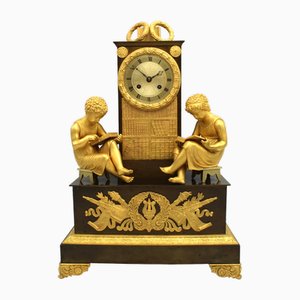 Empire Gilt Bronze Pendulum Clock