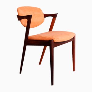 Moderner dänischer Vintage Palisander Stuhl Modell 42 von Kai Kristiansen von Schou Andersen, 1960er