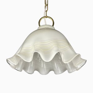 Vintage Murano Glass Handkerchief Pendant Lamp, Italy, 1970s