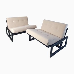 Set of Mid-Century Lounge Chairs Carlotta attributed to Scarpa for Cassina, Italy, 1960s
