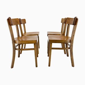 Wooden Chairs from TON, Former Czechoslovakia, 1960s, Set of 4