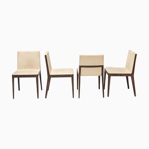 Beige Leather EL Dining Chairs attributed to Antonio Citterio for B&B Italia / C&B Italia, 2010s, Set of 4