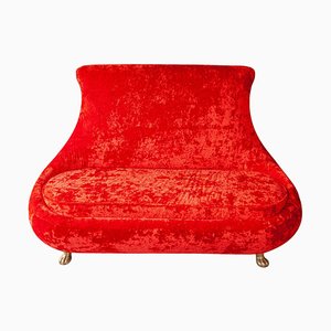 Vintage Bretz Iconic Red Loveseat Sofa, Germany, 1995