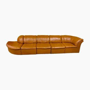 Modular Leather Sofa from Laauser, 1960s, Set of 5