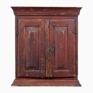 Early 19th Century Swedish Painted Pine Wall Cupboard