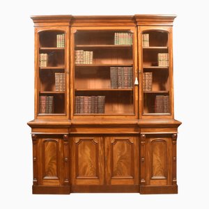 Libreria Breakfront a 4 ante in mogano