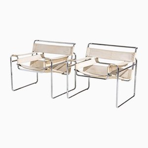 Marcel Breuer zugeschriebene Modell B3 Wassily Stühle für Gavina, 1960er, 2er Set