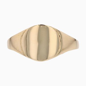 Moderner Flacher Ring aus 18 Karat Gelbgold