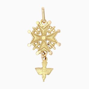 18 Karat Yellow Gold Holy Spirit Pendant, 1960s