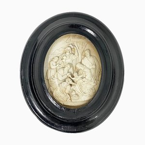 Birth of Christ, 19th Century, Meerschaum, Framed