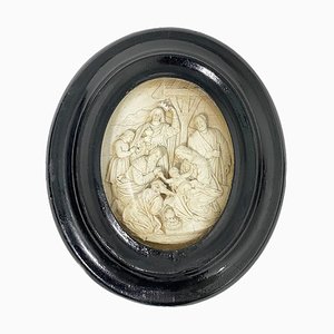 Nascita di Cristo, XIX secolo, Meerschaum, Incorniciato