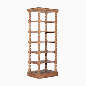 Large English Pine Pantry Shelves on Castors, 1860s