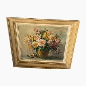 Emile Prodhon, Bouquet de roses, Gemälde, Gerahmt