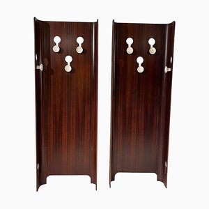 Wood Panels Coat Hangers by Carlo De Carli for Fiarm, 1960s, Set of 2