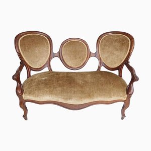 Victorian Rosewood Spoon Back Sofa, 1880s