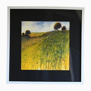 David Rylance, Wildflower Meadow, Aquarell, Gerahmt