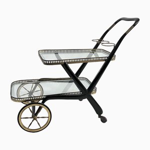 Mid-Century Serving Bar Cart by Cesare Lacca, Italy, 1950s