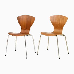 Teak Chairs, 1960s, Set of 2