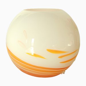 Orange Swirl Glas Tischlampe, Italien, 1980er