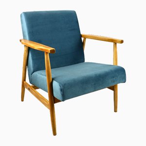 Vintage Easy Chair in Light Blue Marine, 1970s
