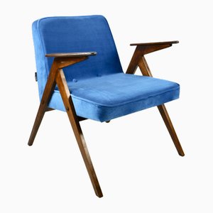 Blue Ocean Bunny Armchair attributed attributed to Józef Chierowski, 1970s