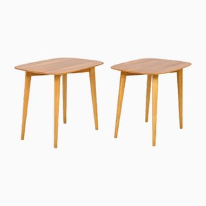 Modernist Scandinavian Oval Coffee Tables, 1960s, Set of 2