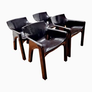 Italian Gaudi Chairs by Vico Magistretti for Artemide, 1970s, Set of 4