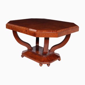Art Deco Centre Table in Burr Yew, 1920s